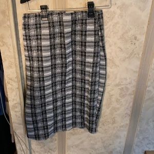 Black and white plaid skirt